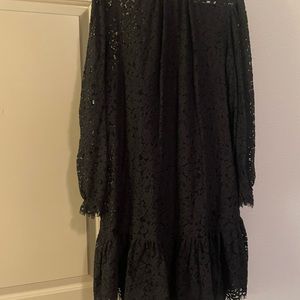 J Crew black lace dress.